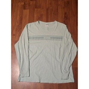 PINK Victoria’s Secret Long Sleeve Shirt Women’s XS Mint Green Logo Tee